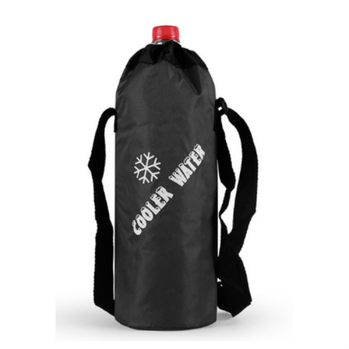 

Oxford Cloth Cylindrical Ice Pack Portable Folding Drink Ice Pack Lunch Bag, Style:Drawstring / Black
