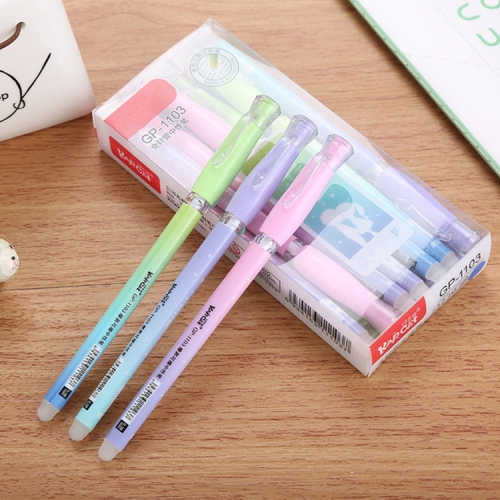 

12 PCS / Box Erasable Gel Pen Full Needle Writing Pen Student Stationery, Written:0.38mm(Blue)