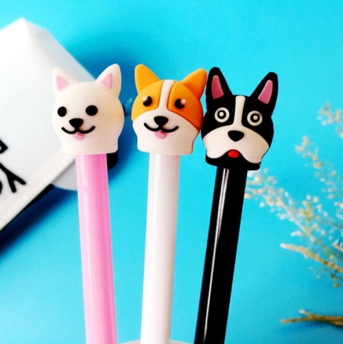 

4 PCS 3D Puppy Shape Pen Office Stationery Student Writing Supplies, Random Color Delivery, Written:0.5mm(Black)