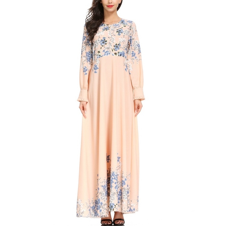 

Fashion Printing Dress Loose Robe Clothing, Size:XL(Pink)