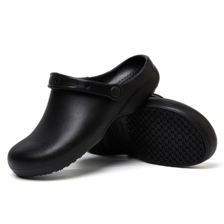 

Kitchen Chef Shoes Food Service Non-slip Water-proof Oil-Proof Slippers, Size:36(Black)