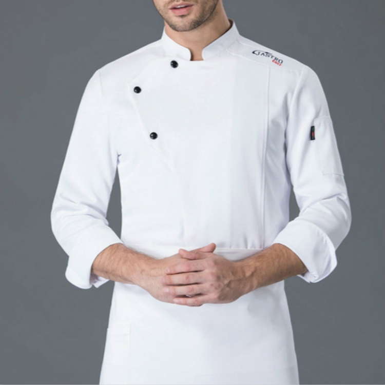 

Long Sleeve Chef Clothes Overalls, Size:L(White)