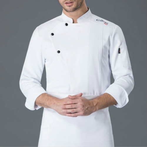 

Long Sleeve Chef Clothes Overalls, Size:XL(White)