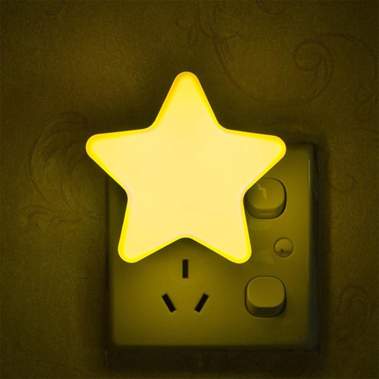 

Light Sensor Control Mini Star LED Night Light, EU Plug(Yellow)
