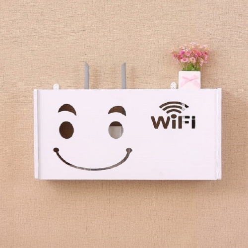 

Socket Router Storage Box Set-top Box Decoration TV Cabinet Living Room Junction Box, Size:52x25x9.5cm(Smiley Face)