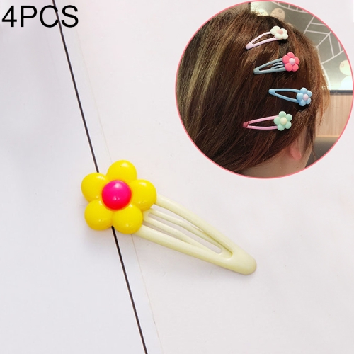 

4 PCS Fashion Sweet Flower BB Clip Headwear Girls Hair Clip(10)