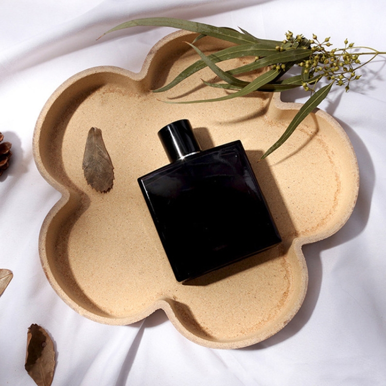 

Flower Shape Retro Wooden Jewelry Tray Home Homestay Decorative Ornaments Photo Props