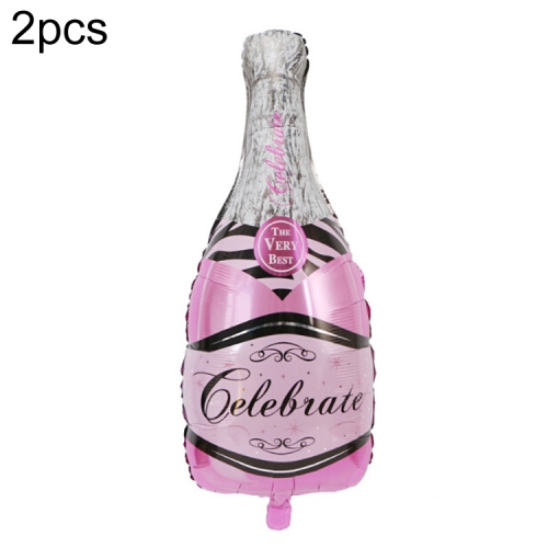 

2 PCS Birthday Party Celebration Decoration Wine Bottle Wine Glass Foil Balloon, Specificate:Large Powder Bottle