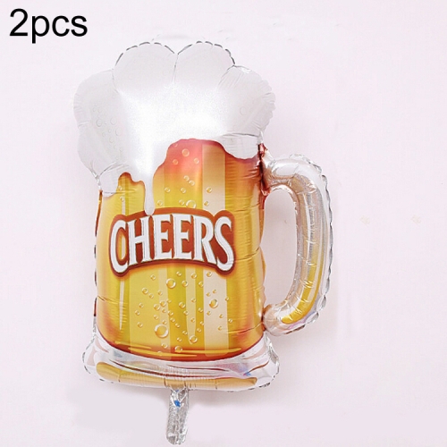 

2 PCS Birthday Party Celebration Decoration Wine Bottle Wine Glass Foil Balloon, Specificate:CHEERS Wine Glasses