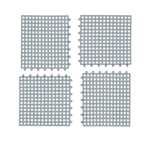 

4 PCS Non-slip Shower Mat Bathroom Square PVC Bathmats for Kitchen and Toilet, Size: 30CM x 30CM(Grey)