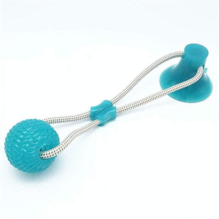 

2 PCS Interactive Fun Dog Toy Pet Tooth Cleaning/Chewing Suction Cup Dog Rope Ball Toy(Green)