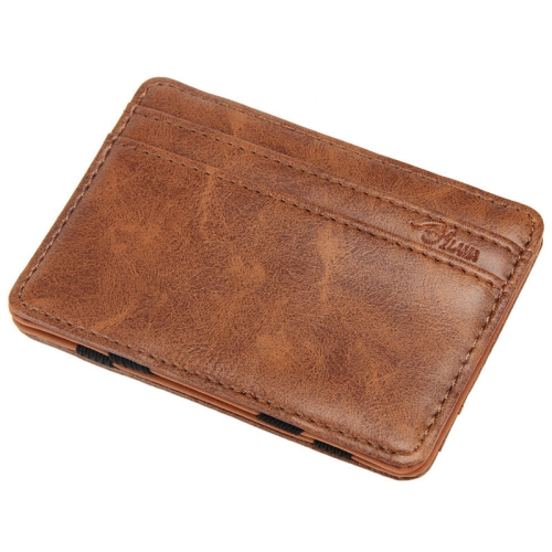 

JINBAOLAI Creative Retro Short Men Wallet Card Package(Light Brown)