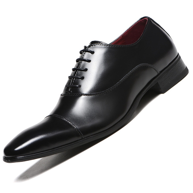 

Business Comfortable Formal Oxfords Leather Shoes, Size:42(Black)