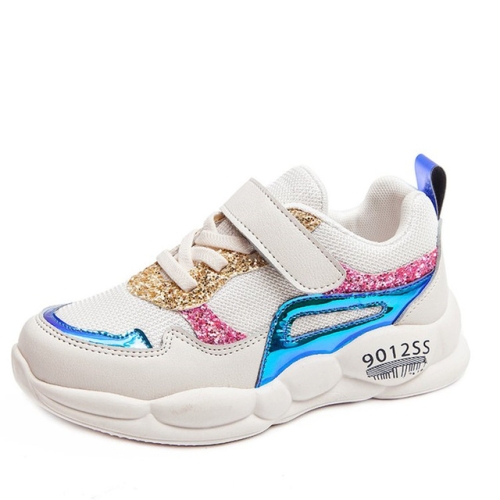 

Girls Sport Shoes Fashion Breathable Soft Kids Casual Sneakers, Size:21(Creamy-white)