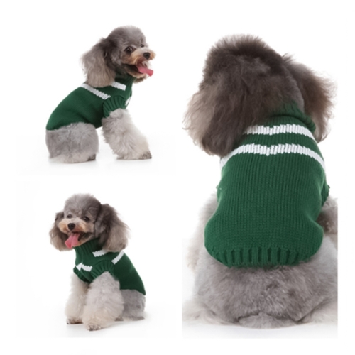 

Pet Christmas Sweater Pet Elk Snowflake Dog Sweater, Size:L(MYD105 Green)