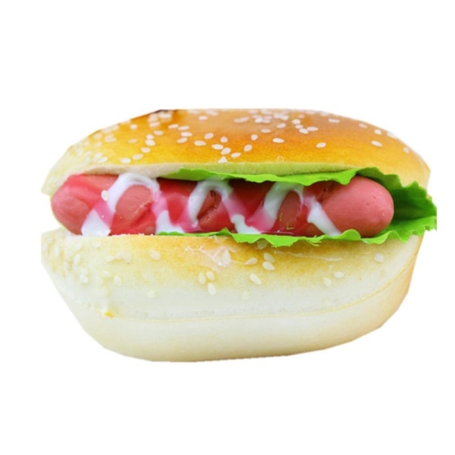 

Cute Hamburger Squishy Slow Rising Cream Scented Decompression Toys Decoration Squeeze Children Toy(Ham Sausage)