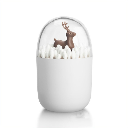 

Creative Animal Plant Shape Toothpick Cotton Swab Storage Box Elk