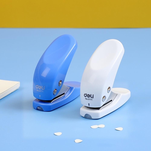 

Deli Mini Small Hole Punch Single Circular Hole Punch Machine Manual Hole Punch, Size: 6x5.5cm, Random Color Delivery