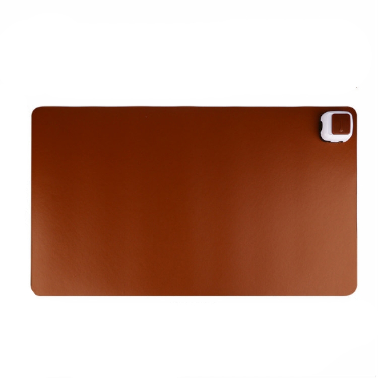 

220V Electric Hot Plate Writing Desk Warm Table Mat Blanket Office Mouse Heating Warm Computer Hand Warmer Desktop Heating Plate, Color:Brown Big Size