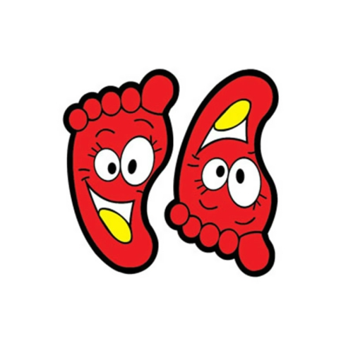 

3 Sets Wall Stickers Cartoon Cute Feet Shape Children Baby Footprints Stickers, Size:Middle(Red)