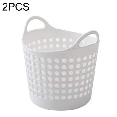 

2 PCS Plastic Desktop Storage Basket Mini Debris Storage Sasket Office Stationery Storage Small Basket Storage Basket(White)