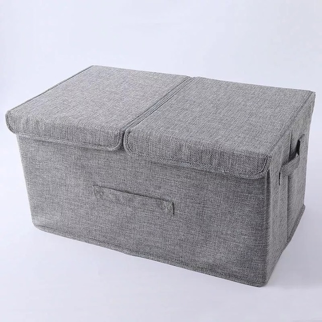 

Anti-mold Foldable Storage Box Carry Handles Clothes Organizador Box, Size:S 36x25x16cm(Light Grey)