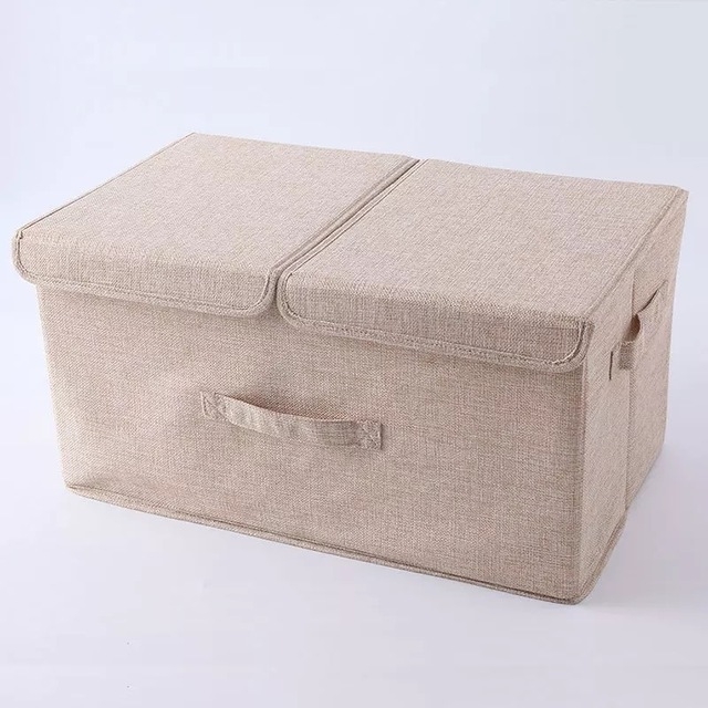 

Anti-mold Foldable Storage Box Carry Handles Clothes Organizador Box, Size:L 50x30x25cm(Beige)