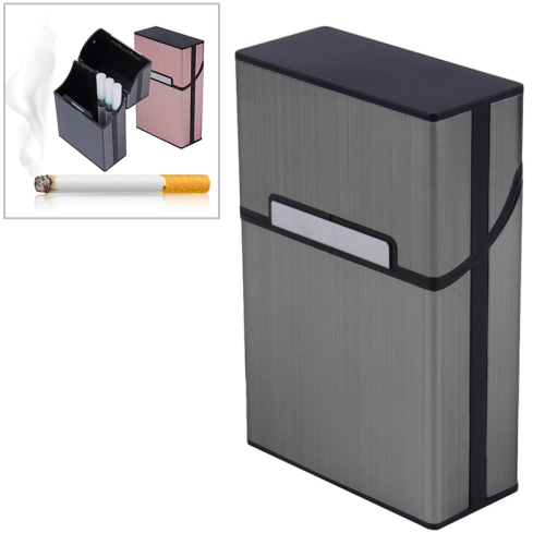 

Aluminum Cigar Cigarette Case Tobacco Holder Pocket Box Storage Container Smoking Set(Gray)