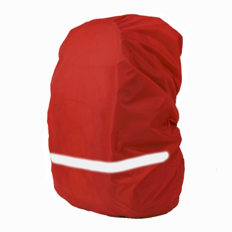 

Reflective Light Waterproof Dustproof Backpack Rain Cover Portable Ultralight Shoulder Bag Protect Cover, Size:L(Red)
