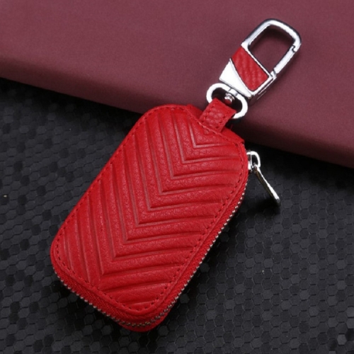 

Multifunctional Hook Up Leather Car Key Bag(Red)