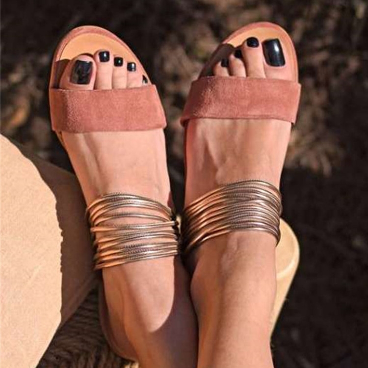 

Flat Bottom Non-slip Beach Sandals, Shoe Size:38(Pink)