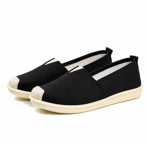 

Canvas One-Legged Lazy Casual Shoes, Shoe Size:37(Black)