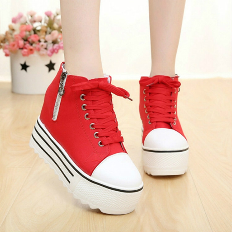 

Women Platform Sneakers Spring Summer Casual Shoes, Shoes Size:39(Red)