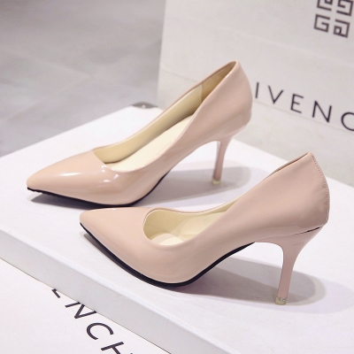 

Fashion Fine Heel Versatile Pointed Head High Heels, Size:38(Beige)