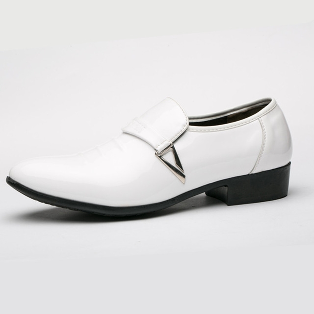

Autumn Men Trend Leather Shoes Men Wild Casual Shoes, Size:43(White)