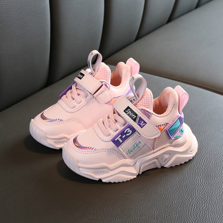 

Faux Leather Fashion Comfortable Sneakers Baby Shoes Sports Shoes Autumn Winter Toddler Shoes, Shoes Size:29(Pink)