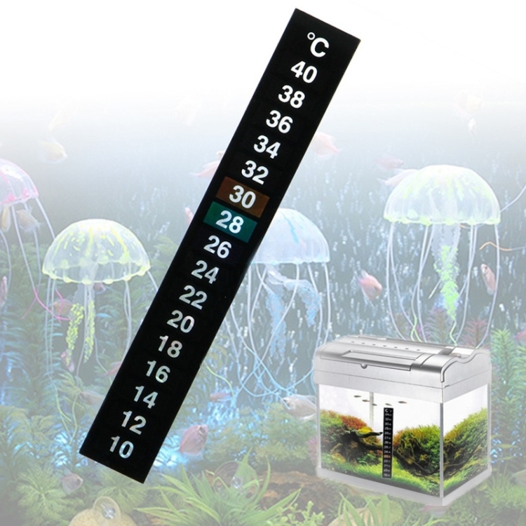 

2 PCS PET Material Digital LCD Color Fish Tank Sticker Thermometer