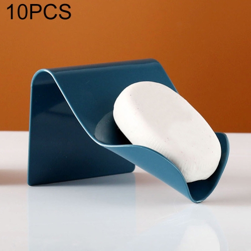 

10 PCS Drain Soap Rack Creative Soap Box Storage and Finishing Rack(Dark Blue)