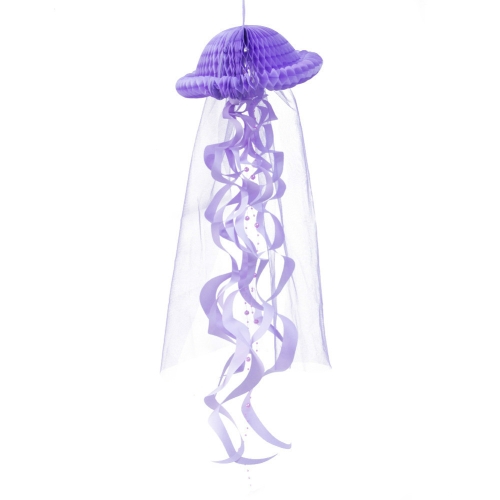 

Honeycomb Jellyfish Pastel Mermaid Party Birthday Party Decorations Hanging(Purple)