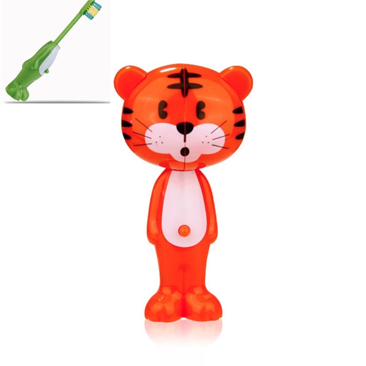 

Childrens Cartoon Animal Telescopic Toothbrush Baby Soft Fur Toothbrush(Tiger)