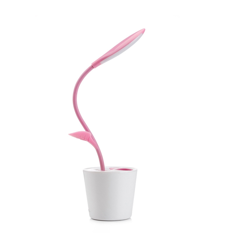 

USB Rechargeable LED Small Table Lamp Student Eye Protection Bedside Energy-saving Dormitory Desk Night Light(Pink)
