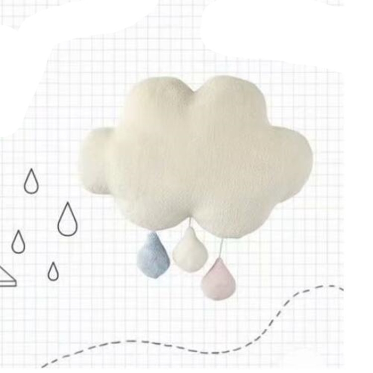

Cute Cloud Sun Rainbow Plush Doll Pillow Children Toy Gift, Size:Large(White Clouds)