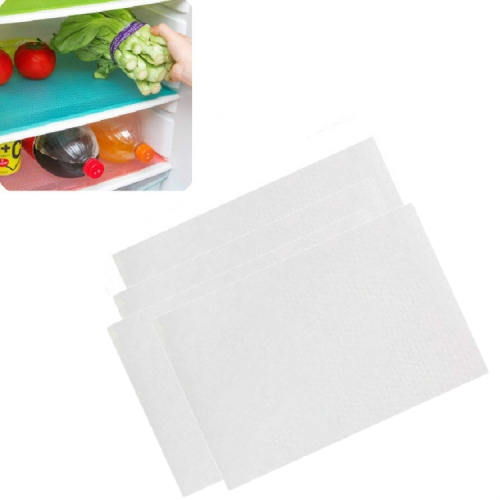 

4 PCS / Set Environmentally Friendly Waterproof Washable Antibacterial Antifouling Refrigerator Mat, Color:Transparent White