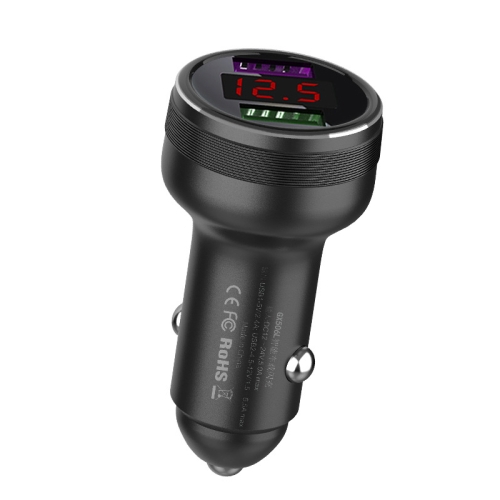 

QIAKEY GX506L Dual USB Fast Charge Car Charger(Black)