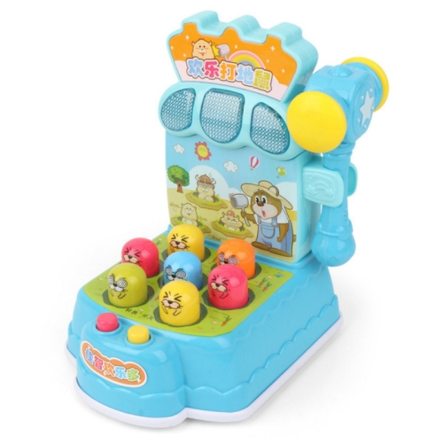 

Early Childhood Education Puzzle Light Music Game Machine Joy Playing Hamster Parent-child Interactive Toy(Blue)