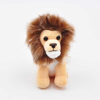 

Cute Long-haired Little Lion King Plush Toy Backpack Key Ring Pendant Doll, Size:10cm(Skin Color )