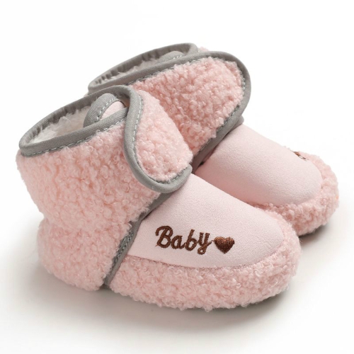 

Newborn Baby 0-1 Years Old in Autumn and Winter Keep Warm Soft Bottom Toddler Shoes, Size:Inner Length 11cm(Pink)