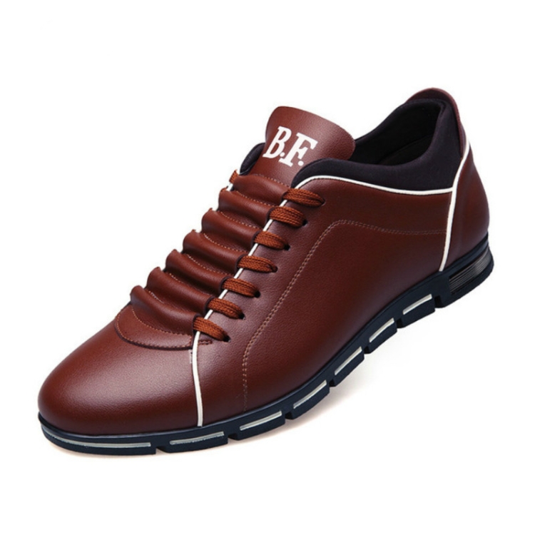 

Men Fashion British Style Sports Shoes, Size:43(Brown)
