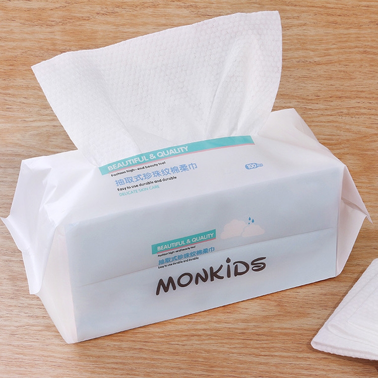

MONKIDS KS037 Disposable Face Towel Pure Cotton Thickening Pearl Cleansing Towel, Style:100 SheetS Pearls Texture