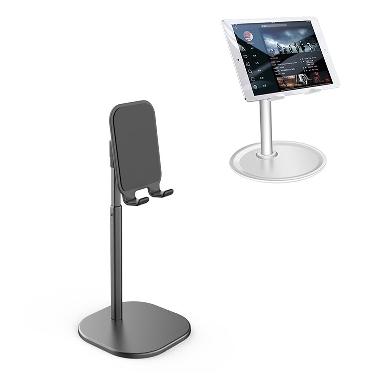 

TCP-02 Universal 4-10 inch Phone Tablet Non-slip Aluminum Metal Holder Stand Adjustable Desktop Tablet Bracket Mount, Version:2 Generation Telescopic(Black)